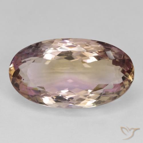 19.81ct Naturale Bi-Colore Ametrino, Ovale, VVS-VS
