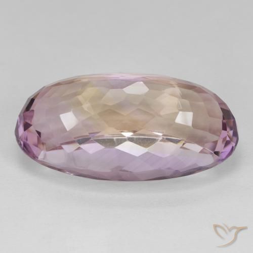 Ametrino Bi-Colore naturale da 19.81 ct, Ovale, VVS-VS