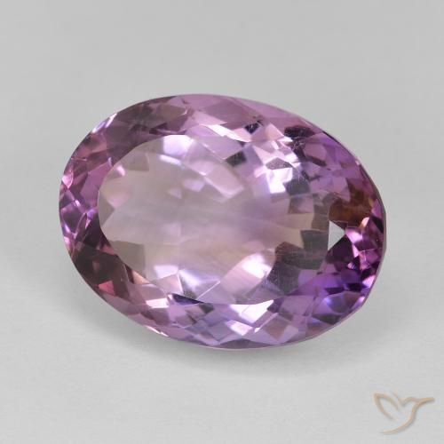 Ametrina naturale bicolore da 14,62 ct, taglio ovale, VVS-VS