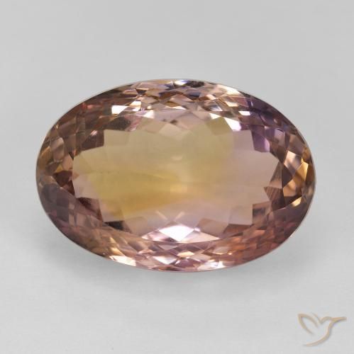 17.33ct Naturale Bi-Colore Ametrino, Ovale, VVS-VS