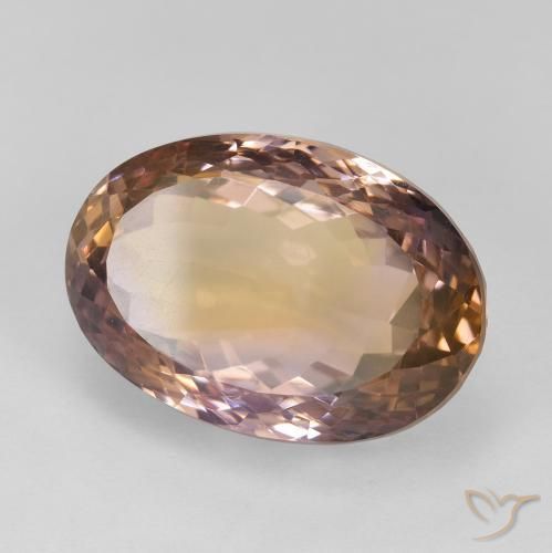 Ametrino Bi-Colore naturale da 17.33 ct, Ovale, VVS-VS
