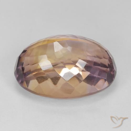 Ametrino Bi-Colore naturale da 17.33 ct, Ovale, VVS-VS