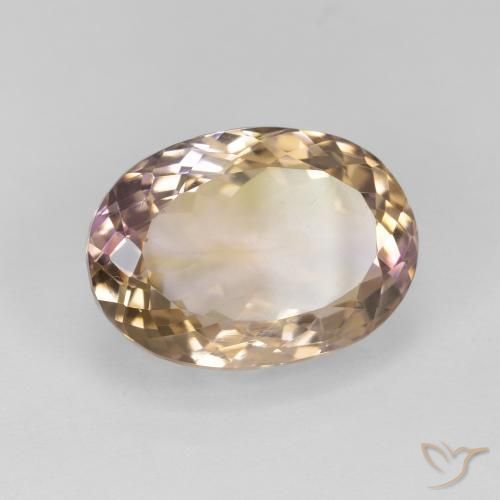 Ametrino Bi-Colore naturale da 16.73 ct, Ovale, VS
