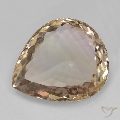 23.48ct Naturale Bi-Colore Ametrino, Forma a pera, VVS-VS