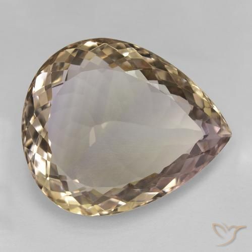 Ametrino Bi-Colore naturale da 23.48 ct, Forma a pera, VVS-VS