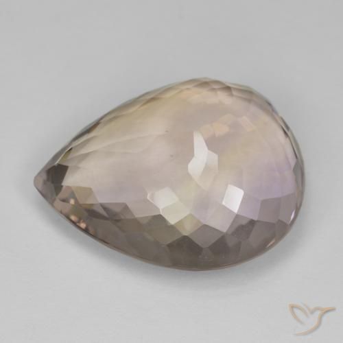 Ametrino Bi-Colore naturale da 23.48 ct, Forma a pera, VVS-VS
