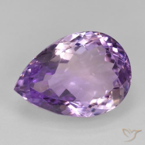 19.30ct Naturale Bi-Colore Ametrino, Forma a pera, VVS-VS