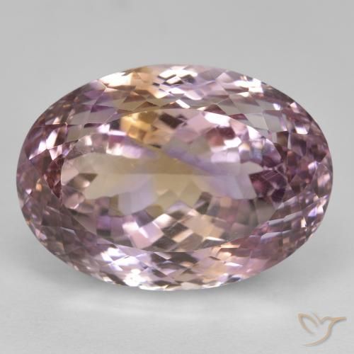 27.56ct Naturale Bi-Colore Ametrino, Ovale, VVS-VS