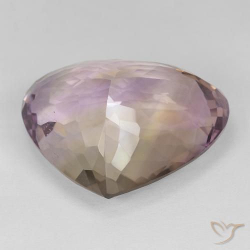 Ametrino Bi-Colore naturale da 25.90 ct, Forma a pera, VVS-VS