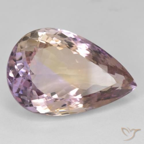 Ametrino Bi-Colore naturale da 23.89 ct, Forma a pera, VS