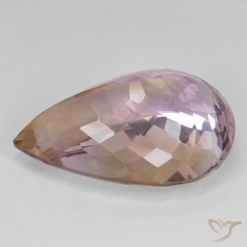 Ametrino Bi-Colore naturale da 23.89 ct, Forma a pera, VS