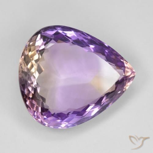 Ametrino Bi-Colore naturale da 23.59 ct, Forma a pera, VS