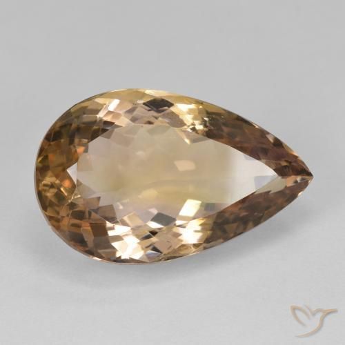 Ametrino Bi-Colore naturale da 17.66 ct, Forma a pera, VS