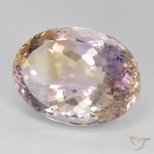 Ametrino Bi-Colore naturale da 26.19 ct, Ovale, VS