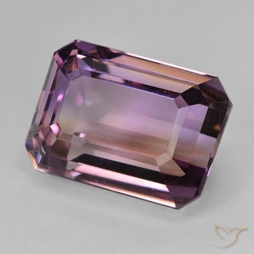 Ametrino Bi-Colore naturale da 9.78 ct, Ottagonale / Taglio smeraldo, VVS-VS