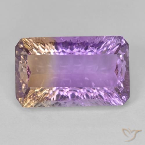9.72ct Naturale Bi-Colore Ametrino, Taglio smeraldo, VVS-VS