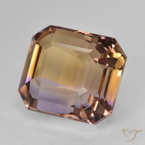 Ametrino Bi-Colore naturale da 10.38 ct, Ottagonale / Taglio smeraldo, VVS-VS