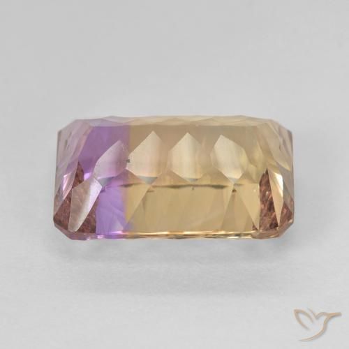 Ametrino Bi-Colore naturale da 7.09 ct, Ottagonale / Taglio smeraldo, VVS-VS