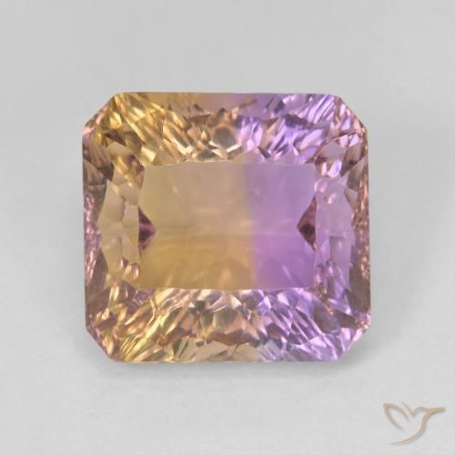9.05ct Naturale Bi-Colore Ametrino, Taglio smeraldo, VVS-VS