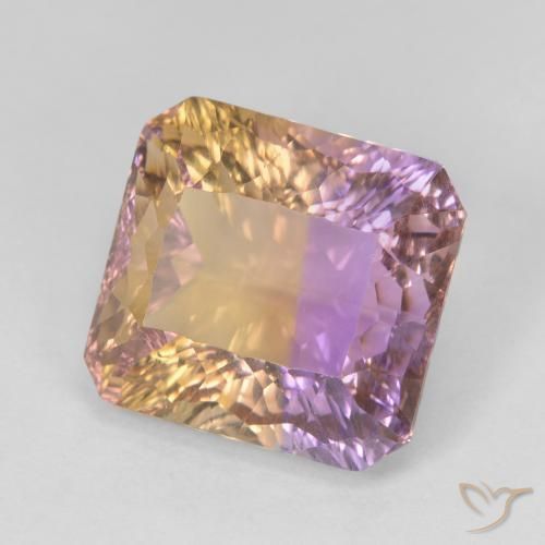 Ametrino Bi-Colore naturale da 9.05 ct, Ottagonale / Taglio smeraldo, VVS-VS