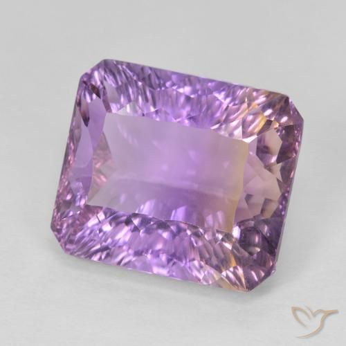 Ametrino Bi-Colore naturale da 9.15 ct, Ottagonale / Taglio smeraldo, VVS-VS