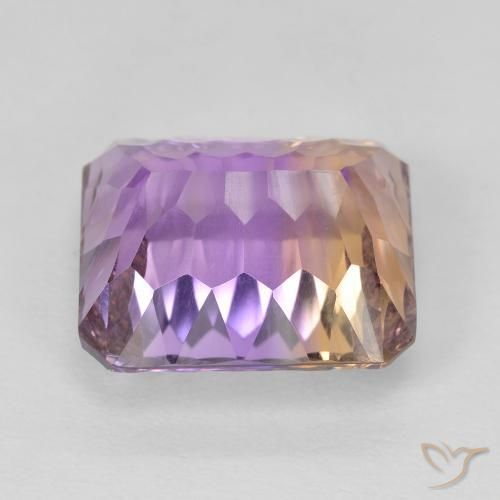 Ametrino Bi-Colore naturale da 9.15 ct, Ottagonale / Taglio smeraldo, VVS-VS