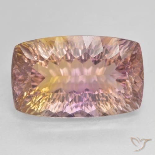 19.18ct Naturale Bi-Colore Ametrino, Cuscino, VVS, Photo A