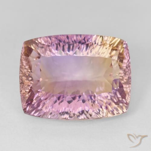 12.54ct Naturale Bi-Colore Ametrino, Cuscino, VVS