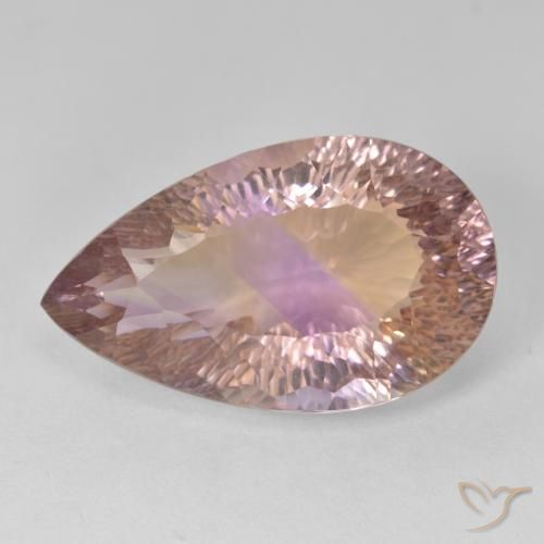 12.63ct Naturale Bi-Colore Ametrino, Forma a pera, VVS