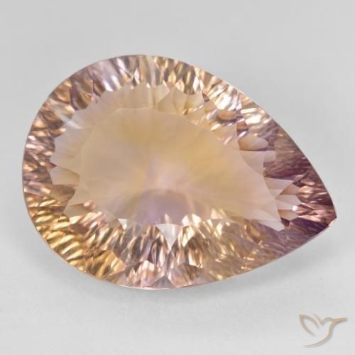 Ametrino Bi-Colore naturale da 19.08 ct, Forma a pera, VVS