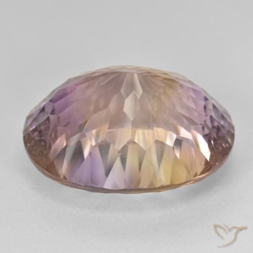 Ametrino Bi-Colore naturale da 21.22 ct, Ovale, VVS
