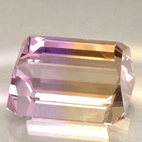 Ametrina naturale giallo da 23,37 ct, taglio smeraldo, VVS