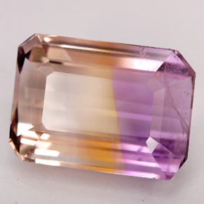 Ametrina naturale giallo da 16,32 ct, taglio smeraldo, SI