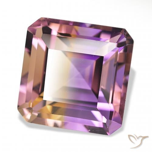 Ametrino Bi-Colore naturale da 23.16 ct, Ottagonale / Taglio smeraldo, IF