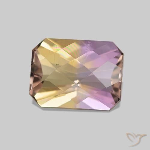 Ametrino Bi-Colore naturale da 1.64 ct, Ottagonale / Taglio smeraldo, VS
