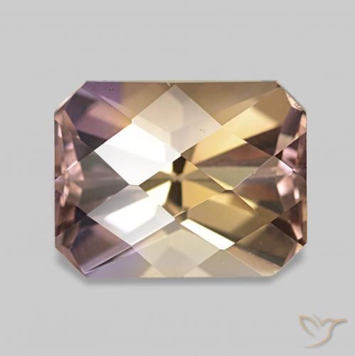 2.47ct Bi-Colore Ametrino, Taglio smeraldo, VVS