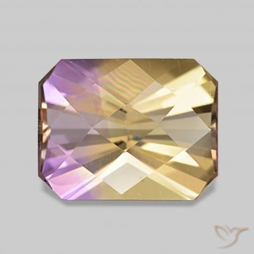 3.22ct Bi-Colore Ametrino Pietre preziose, Taglio smeraldo, VVS
