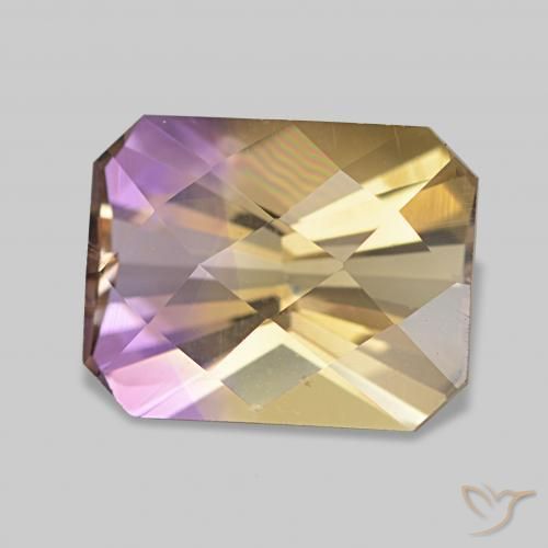 Ametrino Bi-Colore naturale da 3.22 ct, Ottagonale / Taglio smeraldo, VVS