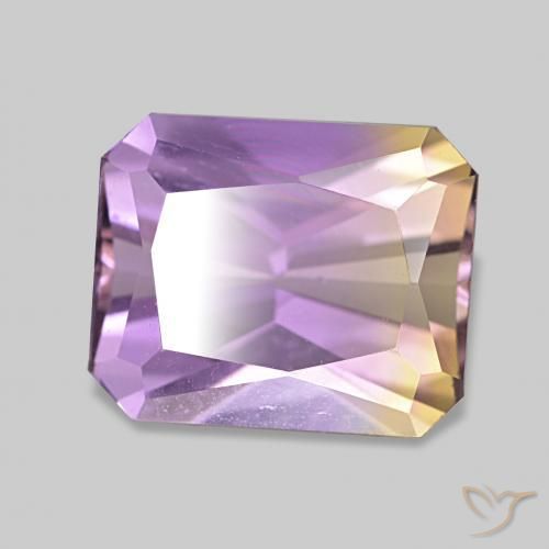 Ametrino Bi-Colore naturale da 3.09 ct, Ottagonale / Taglio smeraldo, VVS