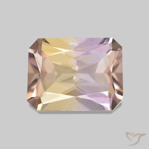 Ametrino Bi-Colore naturale da 1.66 ct, Ottagonale / Taglio smeraldo, VVS-VS
