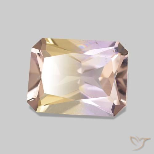 Ametrino Bi-Colore naturale da 1.66 ct, Ottagonale / Taglio smeraldo, VVS-VS