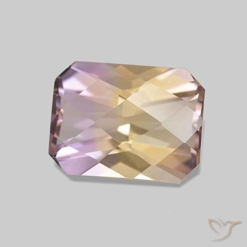 Ametrino Bi-Colore naturale da 1.54 ct, Ottagonale / Taglio smeraldo, VVS-VS