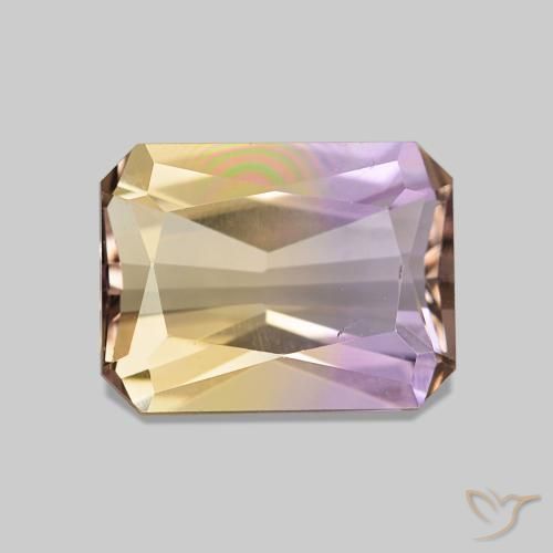 Ametrino Bi-Colore naturale da 1.86 ct, Ottagonale / Taglio smeraldo, VVS