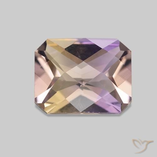 Ametrino Bi-Colore naturale da 1.85 ct, Taglio smeraldo, VVS