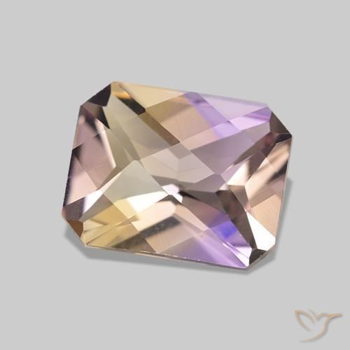 Ametrino Bi-Colore naturale da 1.85 ct, Taglio smeraldo, VVS