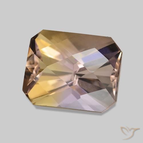 Ametrino Bi-Colore naturale da 3.51 ct, Ottagonale / Taglio smeraldo, VVS