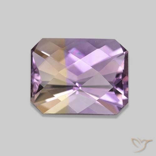 Ametrino Bi-Colore naturale da 2.34 ct, Taglio smeraldo, VVS