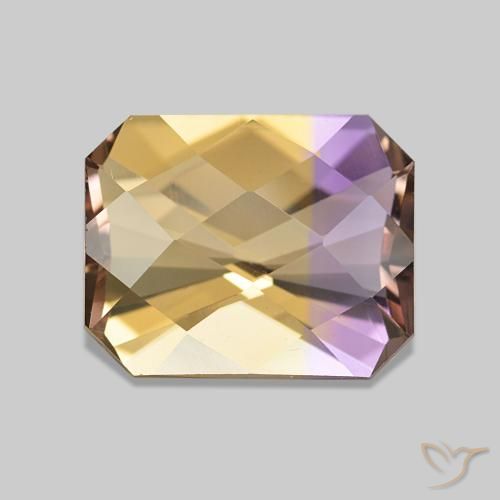 Ametrino Bi-Colore naturale da 2.96 ct, Ottagonale / Taglio smeraldo, VVS