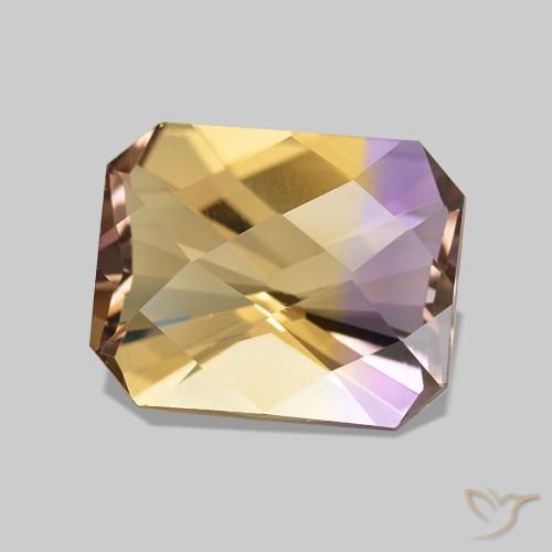 Ametrino Bi-Colore naturale da 2.96 ct, Ottagonale / Taglio smeraldo, VVS