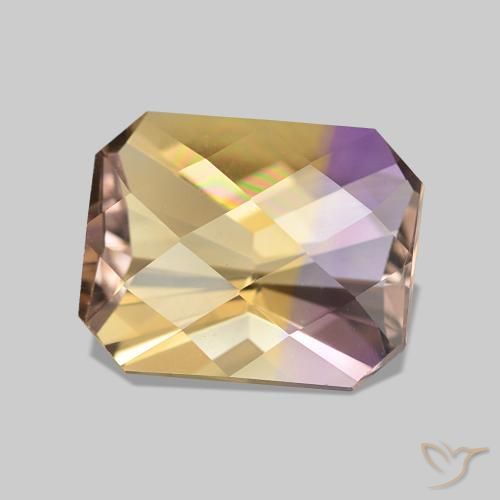 Ametrino Bi-Colore naturale da 3.17 ct, Ottagonale / Taglio smeraldo, VVS